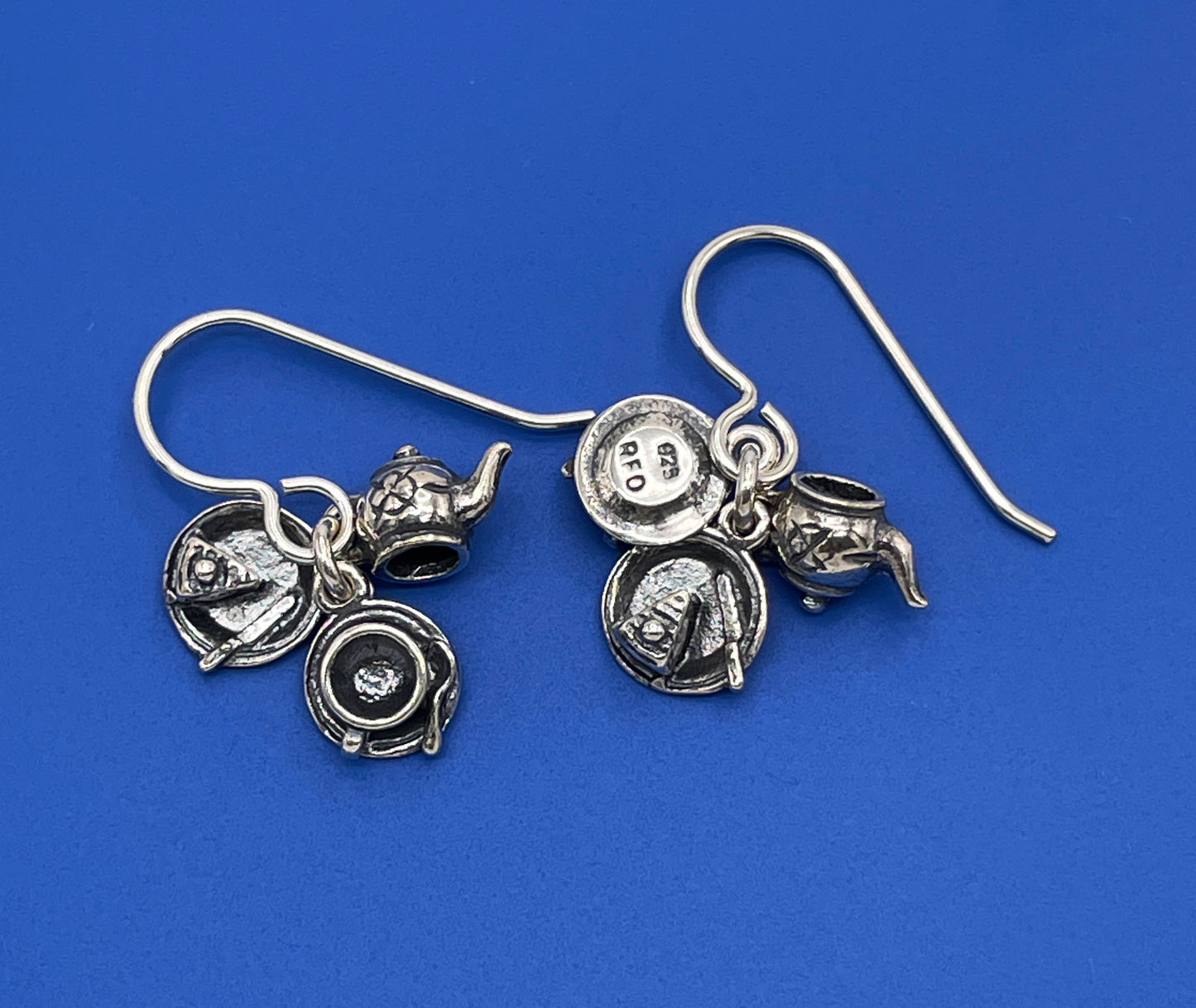 Tiny Cafe and Cake Dangle Earring Set